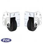75mm Heavy Duty Corner Castors - Set of 2